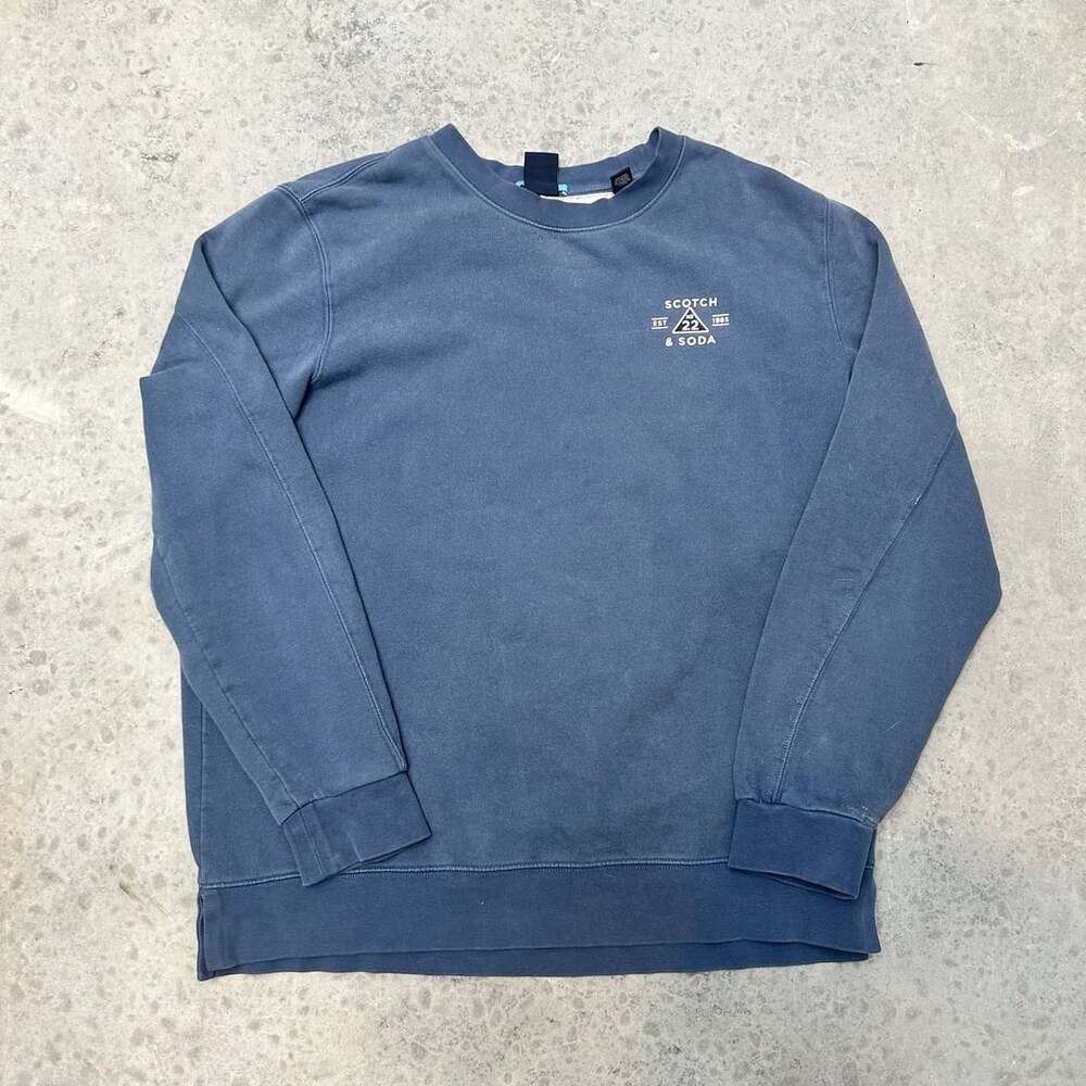 Scotch & Soda Blue Graphic Pullover Sweatshirt - XXL